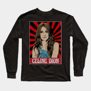 Celine Dion 80s Pop Art Long Sleeve T-Shirt